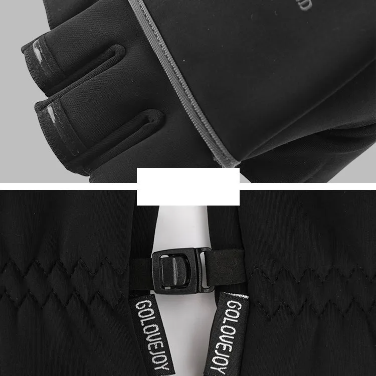 Waterproof Winter (Convertible Half Finger/Mittens) Fishing Gloves