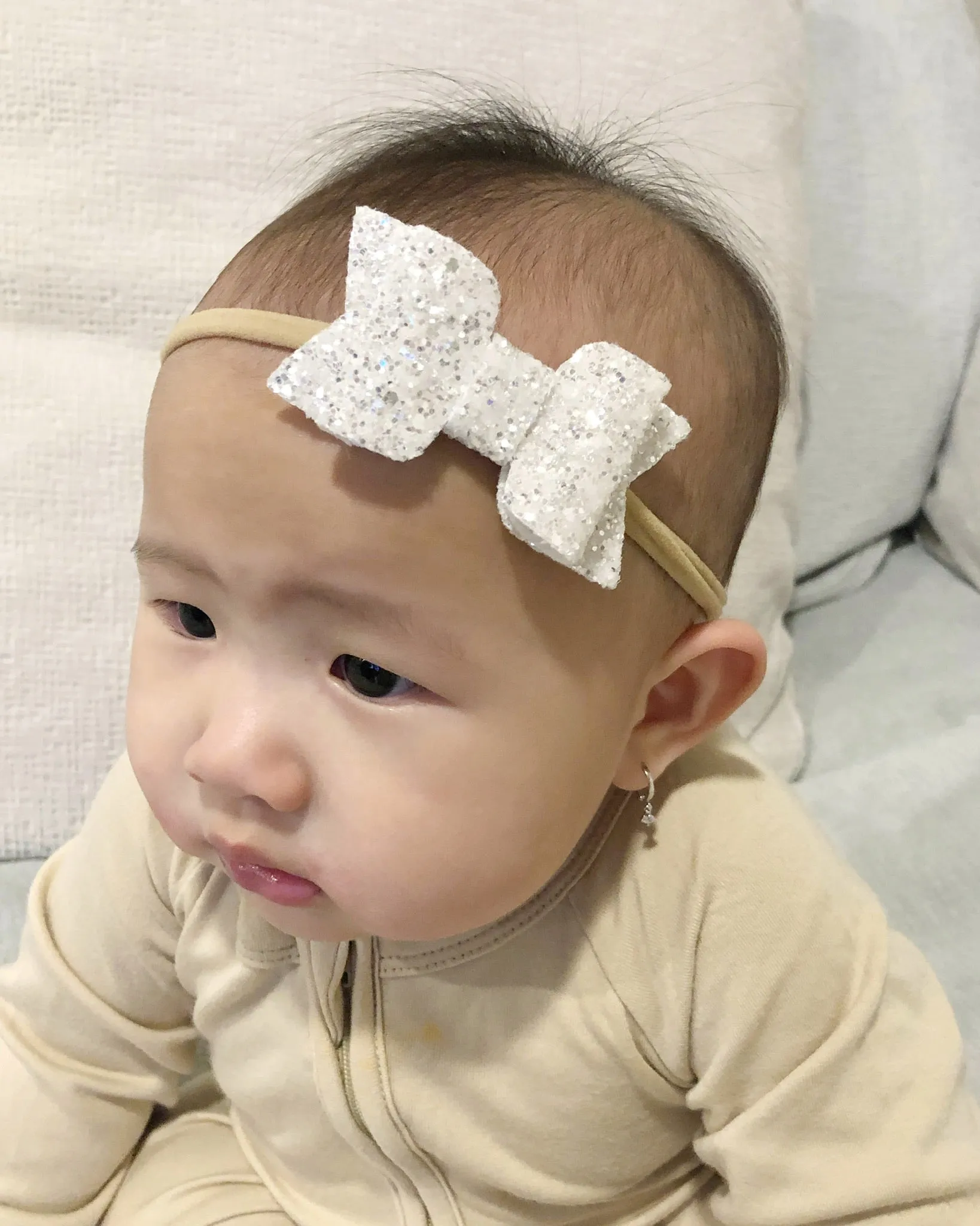 White Rock Glitter Hair Clip or Shoe Clip