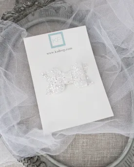 White Rock Glitter Hair Clip or Shoe Clip