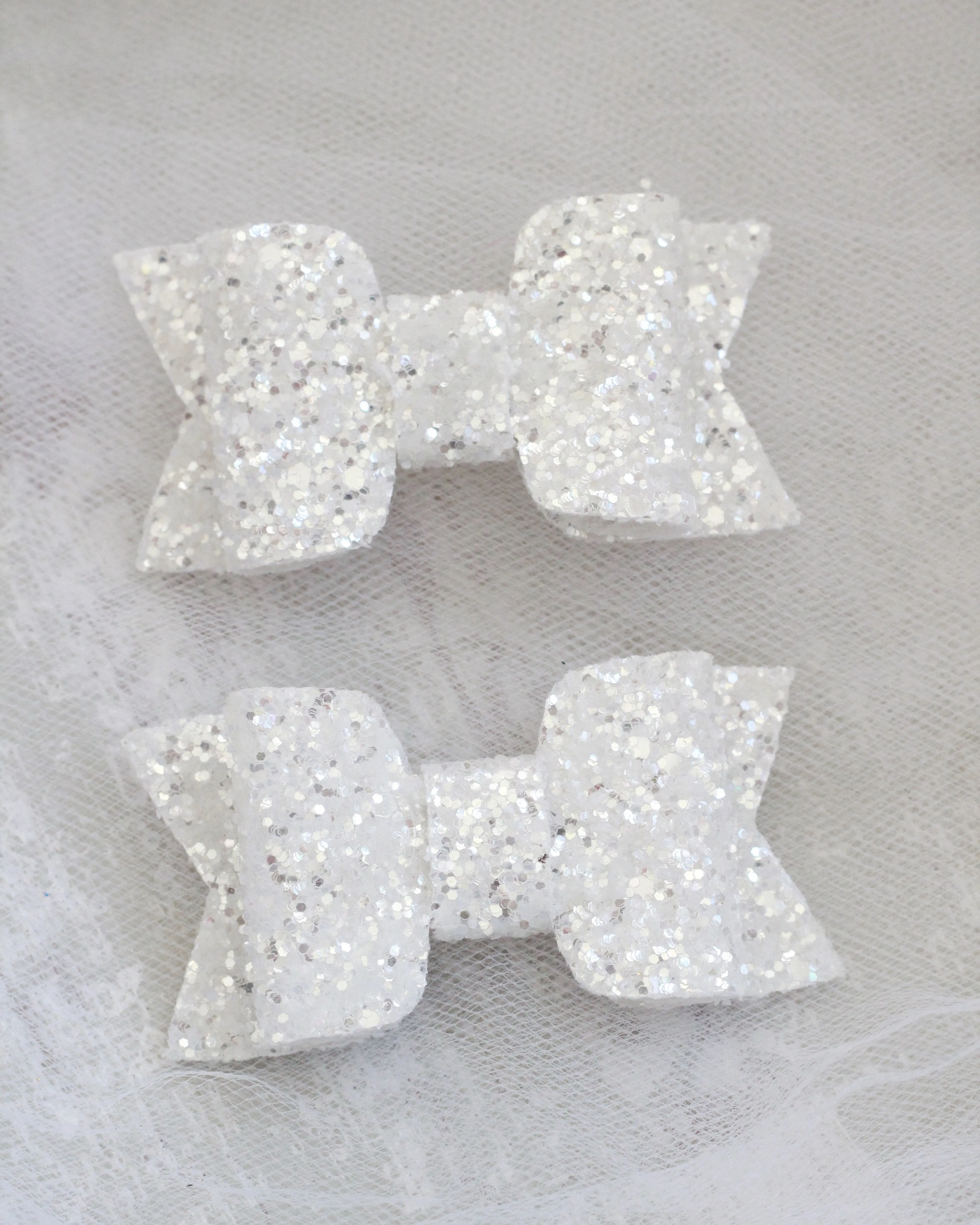 White Rock Glitter Hair Clip or Shoe Clip
