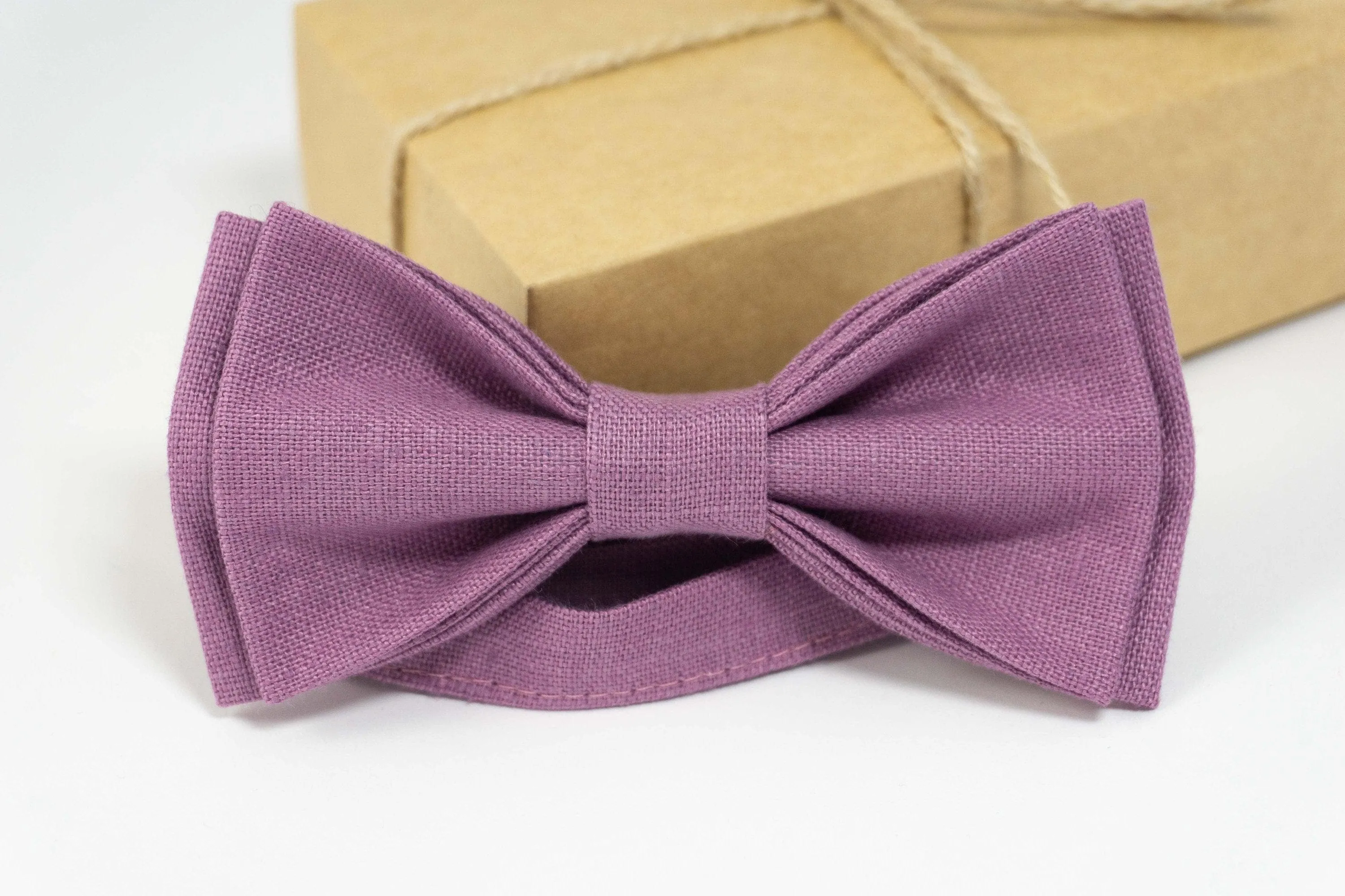 WISTERIA bow tie for weddings | WISTERIA linen bow tie